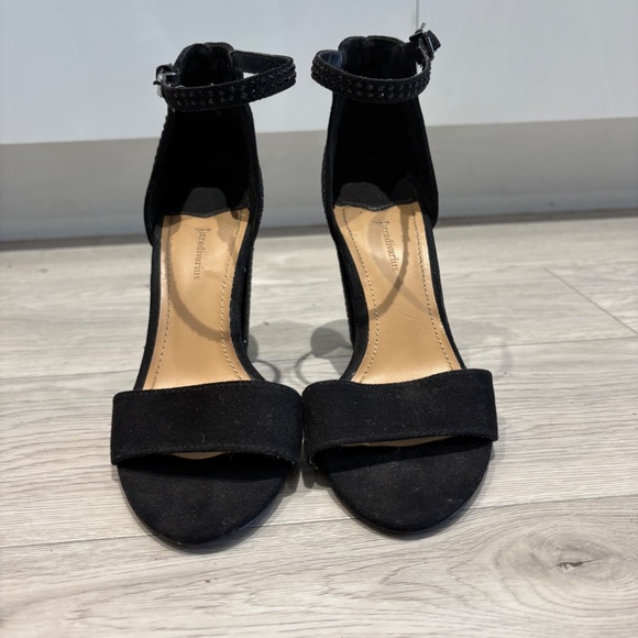 Black rhinestone heel sandals - Picture 3 of 5